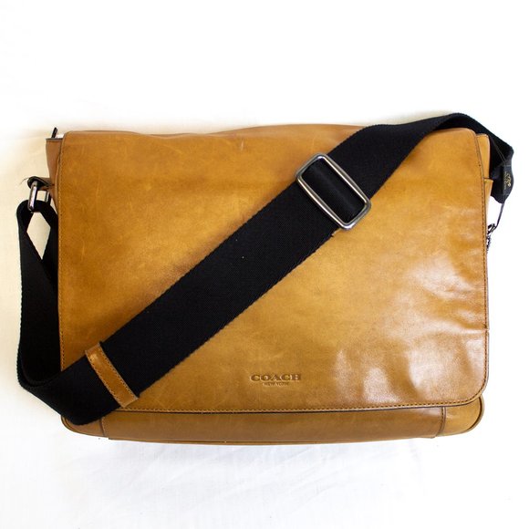 Coach Brown Leather Messenger Bag - Picture 1 of 5